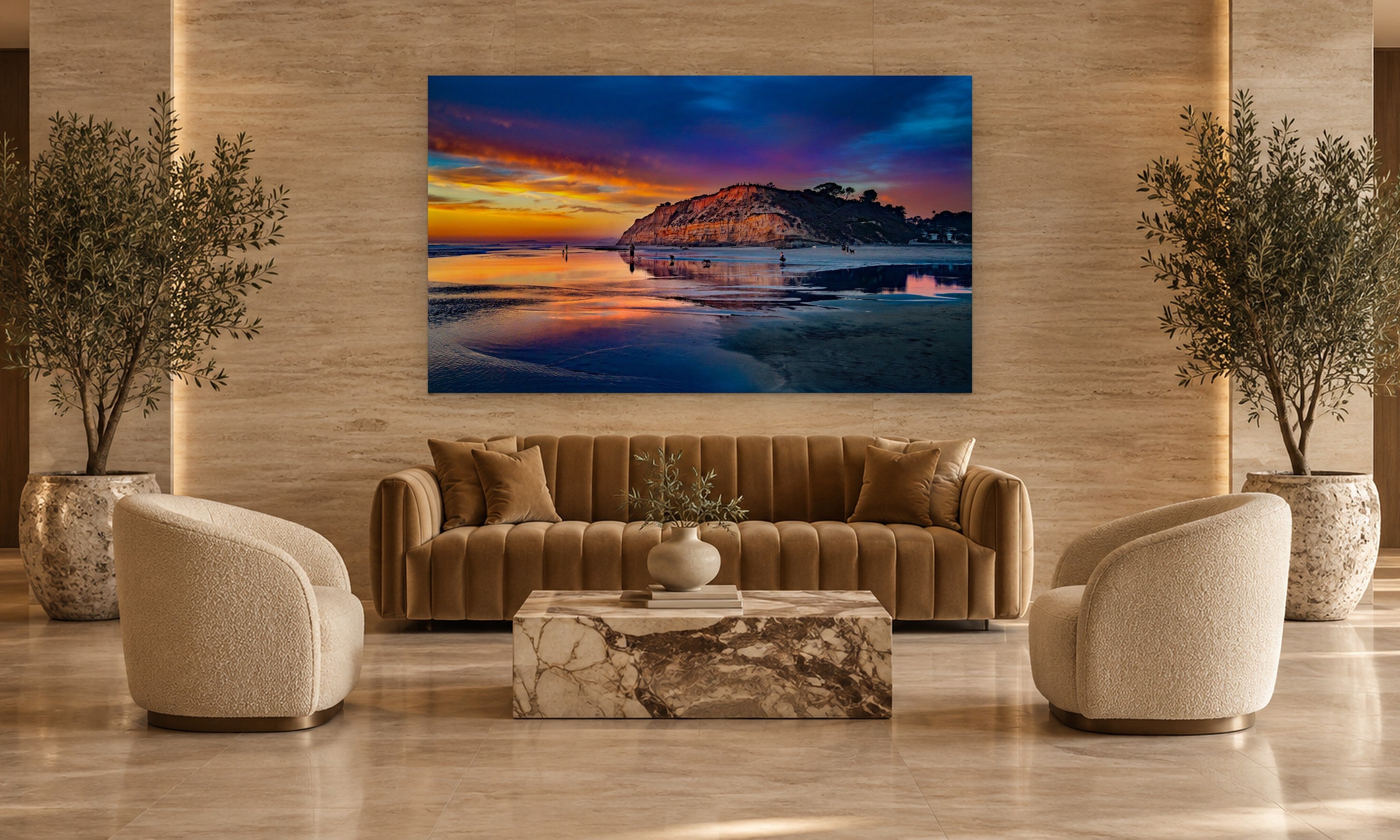 Solana Skies by Aaron Chang, shown in a hotel lobby