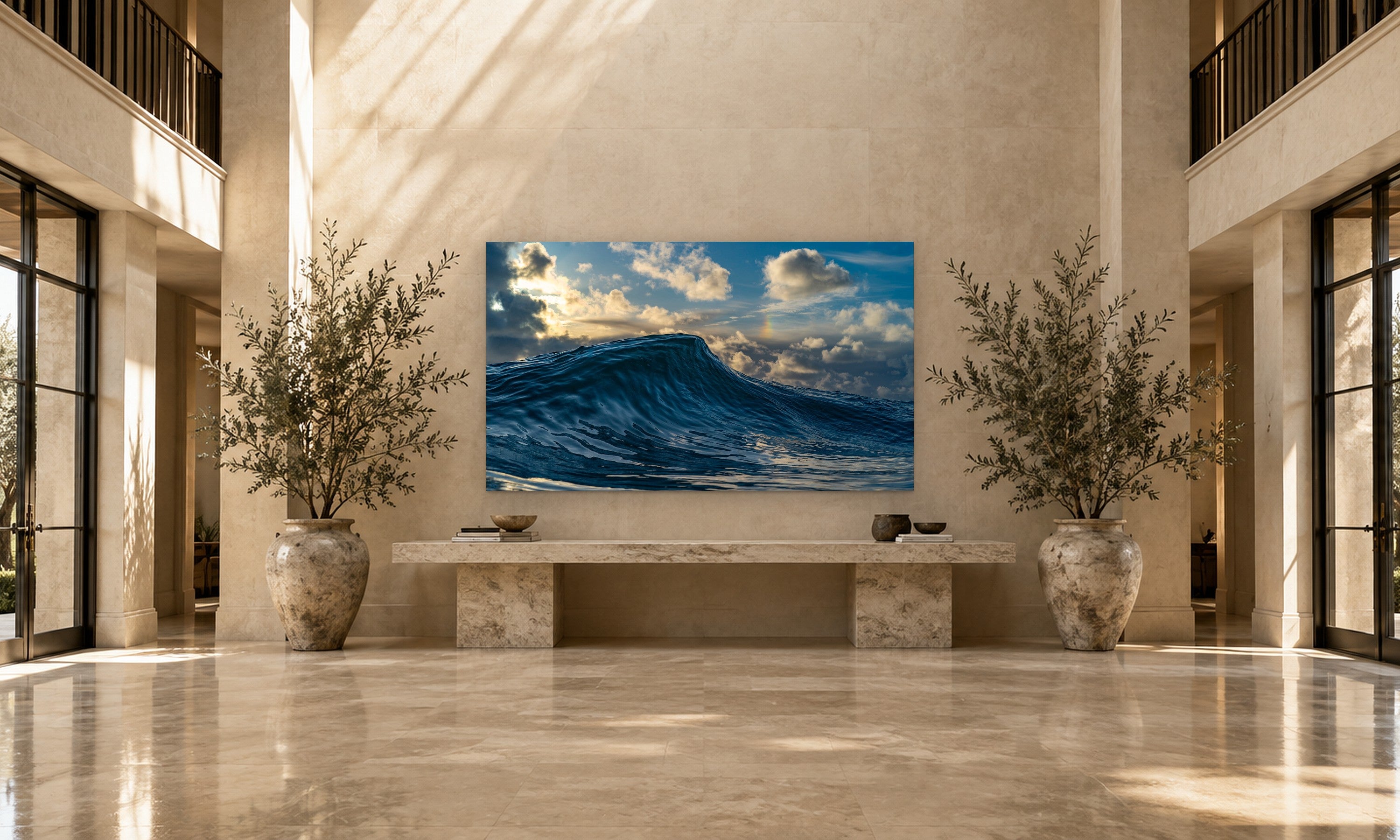 Summit by Aaron Chang, shown in a grand entry hall