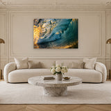 Sunrise Shorebreak by Aaron Chang, shown in a Parisian living room