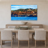 Torrey Pines Bluff by Aaron Chang, shown in a coastal dining room