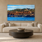 Torrey Pines Bluff by Aaron Chang, shown in a modern living room
