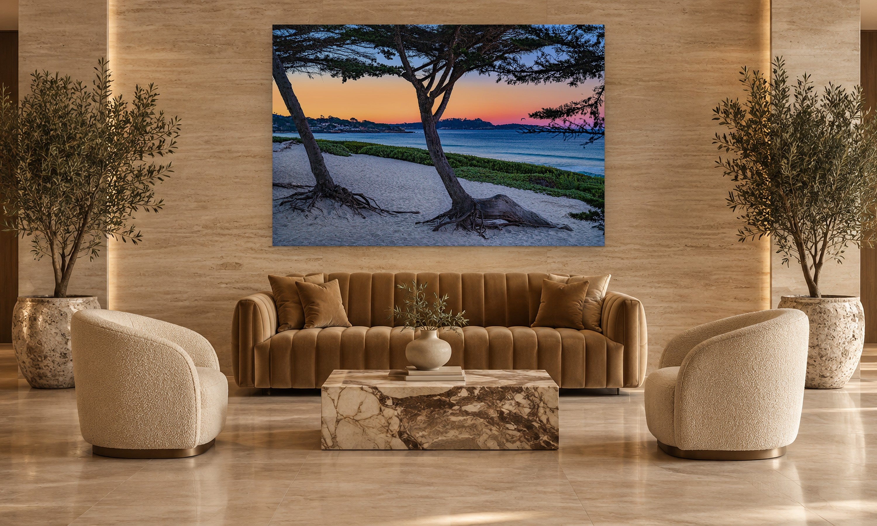 Sunrise South Beach by Aaron Chang, shown in a hotel lobby