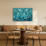 Sea Swirls 42" x 28" wall art in a modern breakfast nook