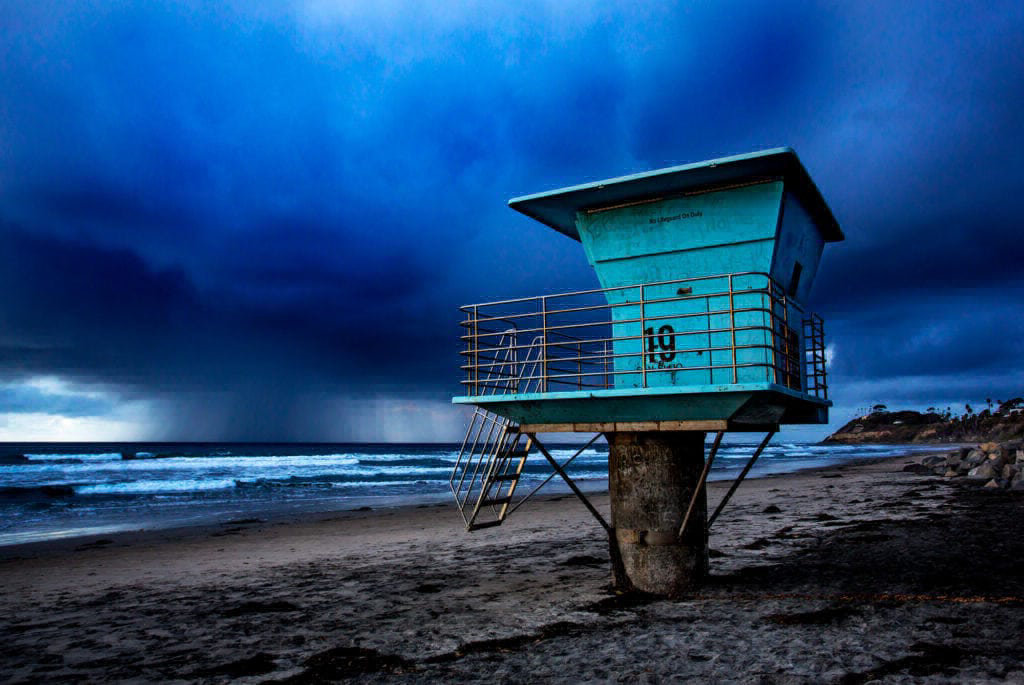 Tower 19 - The 19th beach tower near the San Elijo campground is an emblematic of the San Diego beach lifestyle.