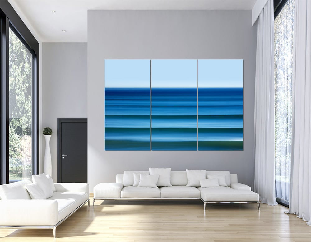 Solana Swells Living Room Tryptich
